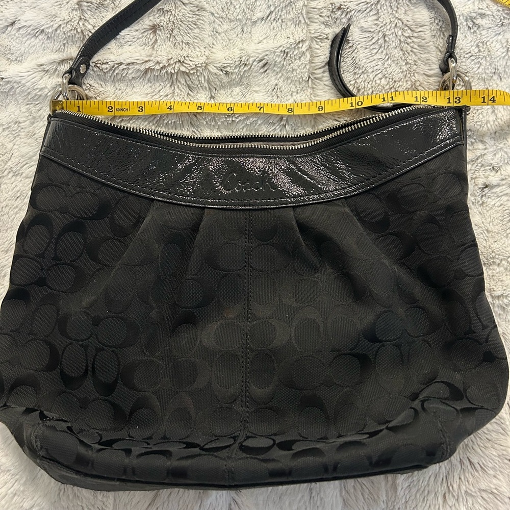Black coach signature handbag
